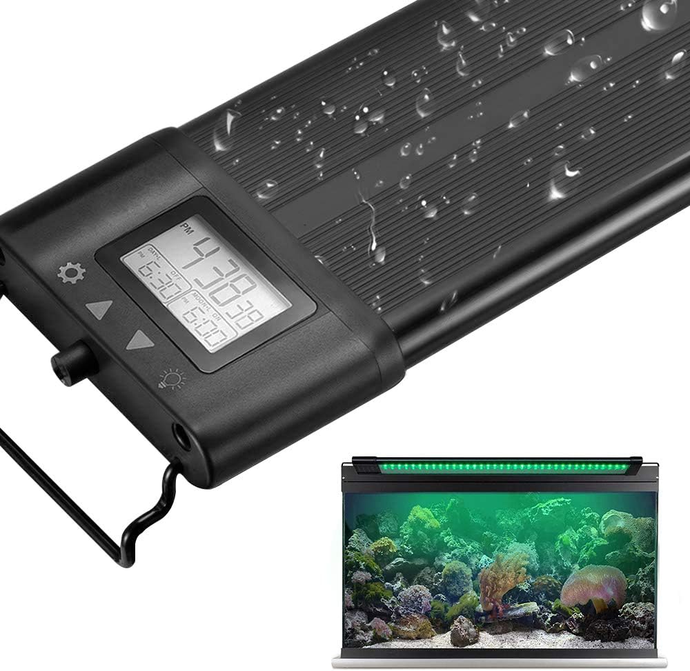 Amazon Koval アクアリウムライト 30 45 60 75 90 1cm対応 7色led 昼光と月光モード Lcdディスプレイ 水槽ライト 調光 タイマー付き 水草育成 観賞魚 熱帯魚 水槽照明ledライト タイマー付き 90 110cm Koval ライト 照明 通販