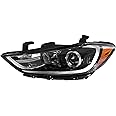 AutoModed Aftermarket Halogen Headlight Headlamp Assembly Replaces 92101-F3000 92101F3000 HY2502206 Compatible with 2017 2018 Elantra | Left Driver Side 1pc | By AutoModed