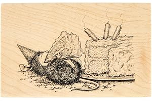 Spellbinders HMW-014 House-Mouse Sweet Birthday Wood Mount Stamp