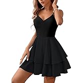 Vimagcal Women's Sexy Backless Halter Dress with Adjustable Bow - Summer V-Neck Mini Dress for Parties