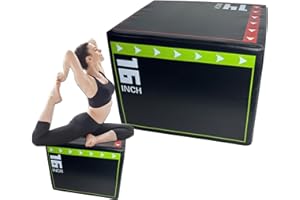 Plyometric Box - Step Up Box For Workout | 40x30x35cm Jump Training Boxes | Shockproof Plyo | Anti-Slip Fitness Exercise Step