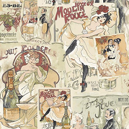 Galerie Wallcoverings Memories 2 G56113 Moulin Rouge French Wallpaper