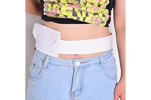 DAHE Peritoneal Dialysis Belt G Tube Holder for Secure Different Types of Medical Feeding Tubes Protection Belt Medical Belt with Storage Pouch (White)