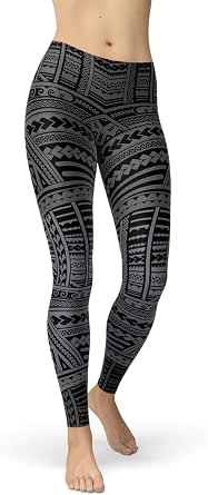 Maori Tattoo Leggings Mid Waisted Pants 
