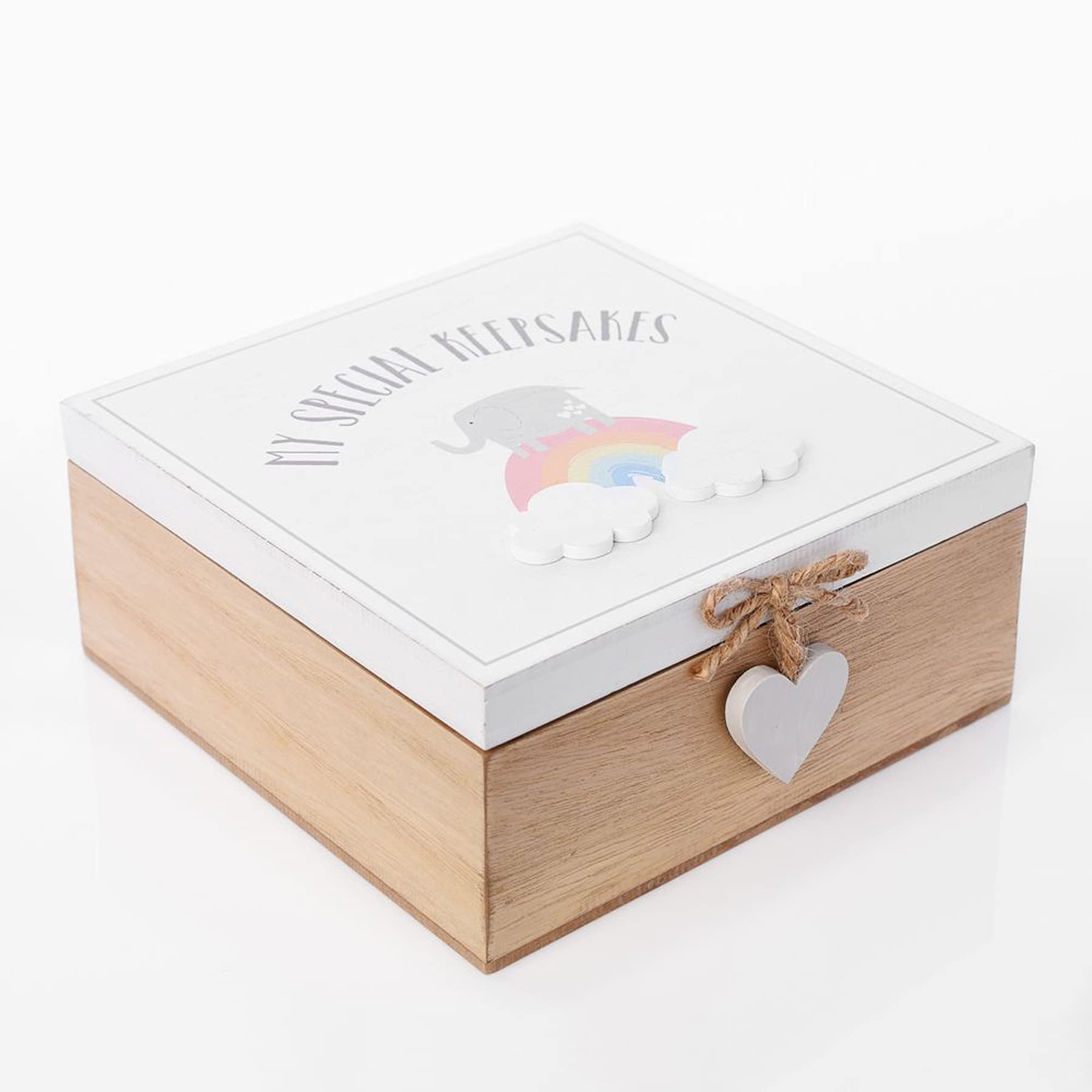 Widdop and Co Baby MDF Rainbow Memory Keepsake Box - 'My Special Keepsakes'