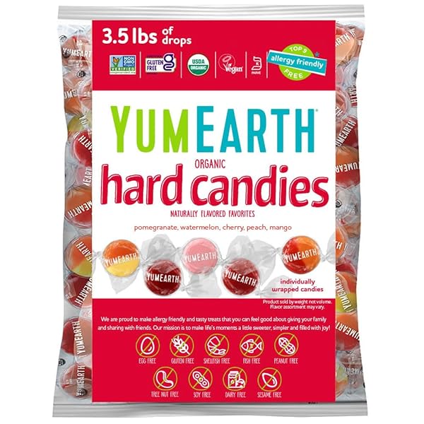 YUMEARTH ORGANIC FRUIT DROPS – VARIETY FLAVORED NATURAL...