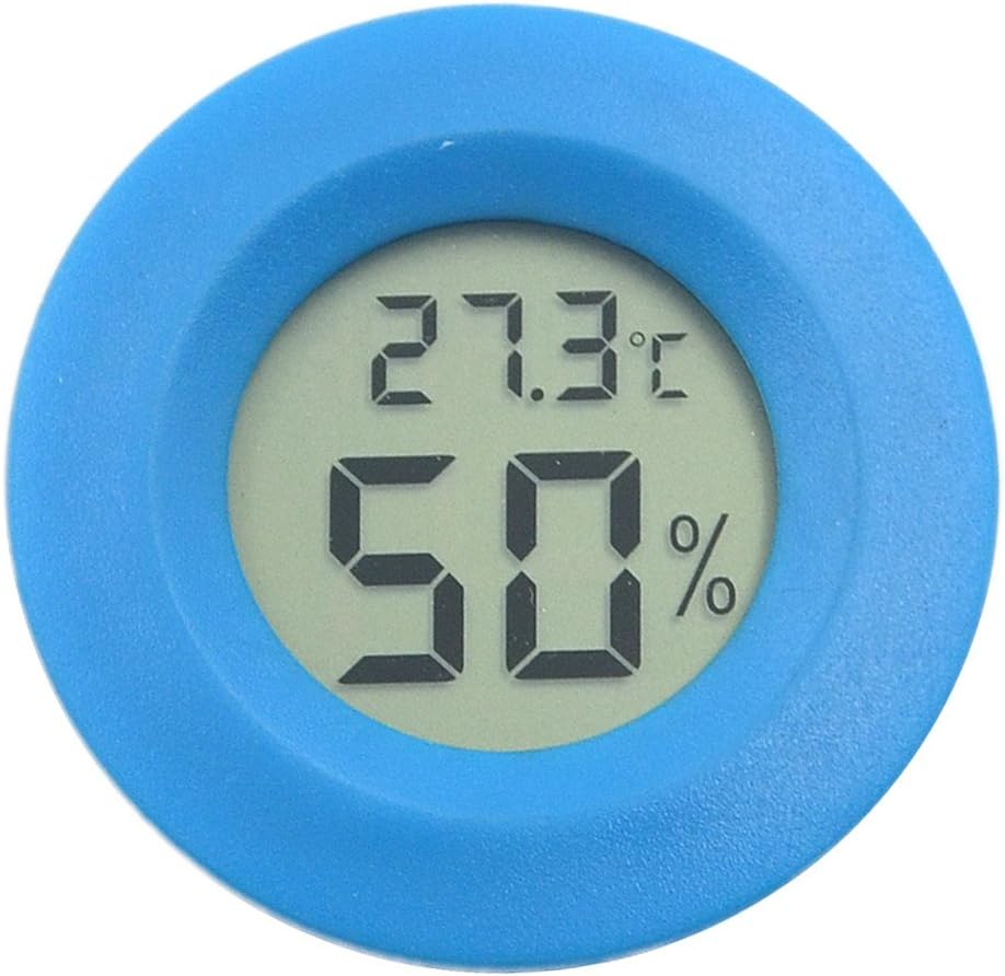 Amazon Co Jp Angelakerry 温湿度計デジタル 爬虫類 ミニ湿度計 温度計 摂氏 気温計室内 ブルー ホーム キッチン