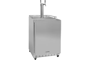 Kegco Kegerator 24" Wide Dual Tap Stainless Steel Commercial Beer Dispenser HK38SSC-2