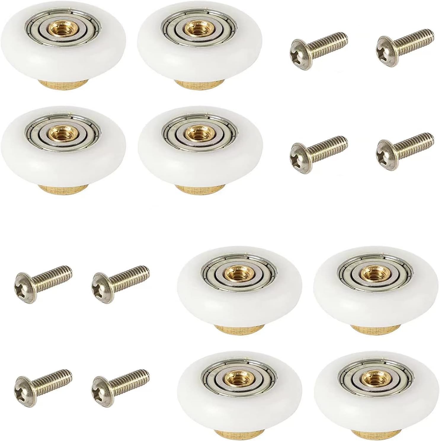 Smooth 8 x Replacement Shower Door ROLLERS/Runners/Wheels 19mm Diameter CY-103 (Roller diameter 19mm)