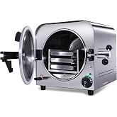 DACAT-RICHFU TR250E 14L Autoclave, 251.6F 900W, Dental Lab Autoclave | Manual water fill, auto power off. Includes 3 plates, 1 shelf, take tool