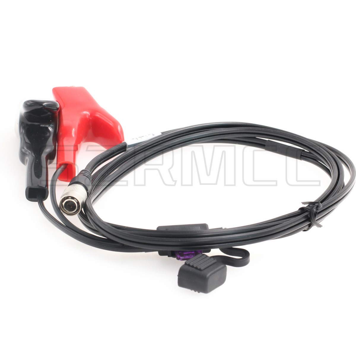 SZRMCC Car Battery Alligator Clips to Hirose 4 pin Male Power Cable for Trimble 5600 Geodimeter Spectra Precision Total Station (Straight Hirose 4Pin)