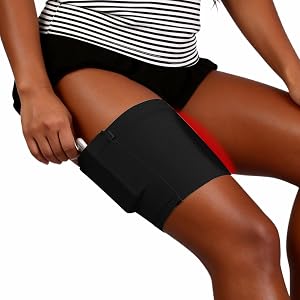 Non Slip Anti Theft Hidden Thigh Wallet for Women, Elastic Concealed Leg Pouch Under Clothes to Store Phone Cash Credit Card