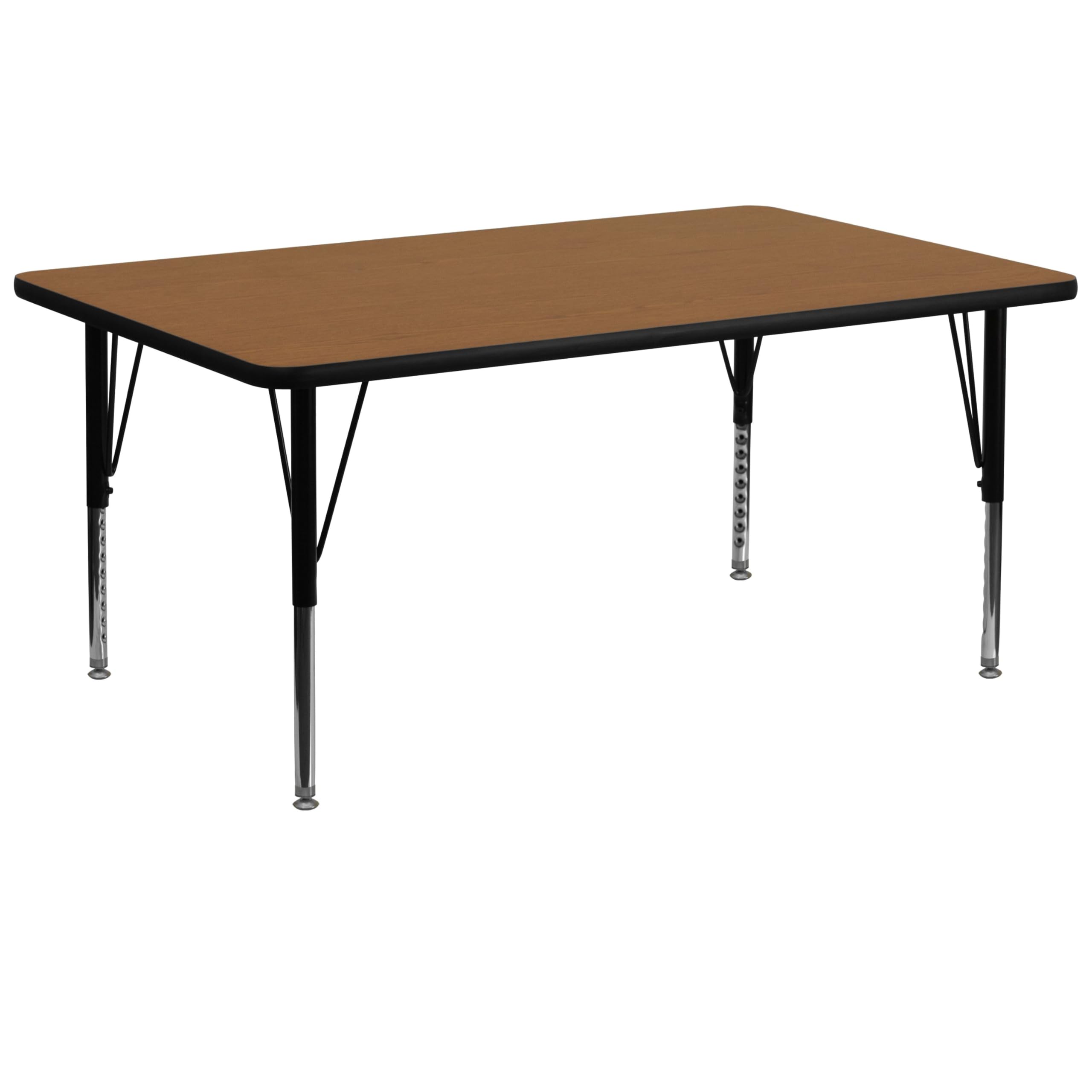 Photo 1 of * USED* Flash Furniture Wren 30"W x 72"L heRectangular Oak Thermal Laminate Activity Table - Height Adjustable Short Legs