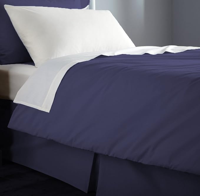 Musbury Flame Retardant Bed Linen Single Fitted Sheet In Navy Amazon