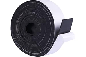 NABOWAN Self Adhesive Rubber Strips 1/8" (.125") Thick x 2" Wide x 120" Long, Rubber Strips with Adhesive Backing, Perfect for Shock Absorption Gasket, DIY Projects