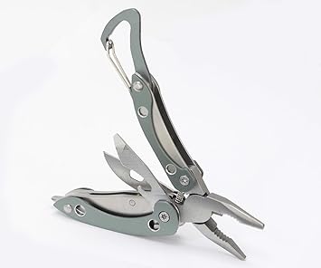 Amazon 多機能 軽量ミニ マルチツール ナイフ プライヤー 紛失対策クリップ キャンプ 釣り アウトドア 収納ケース付 マルチツール