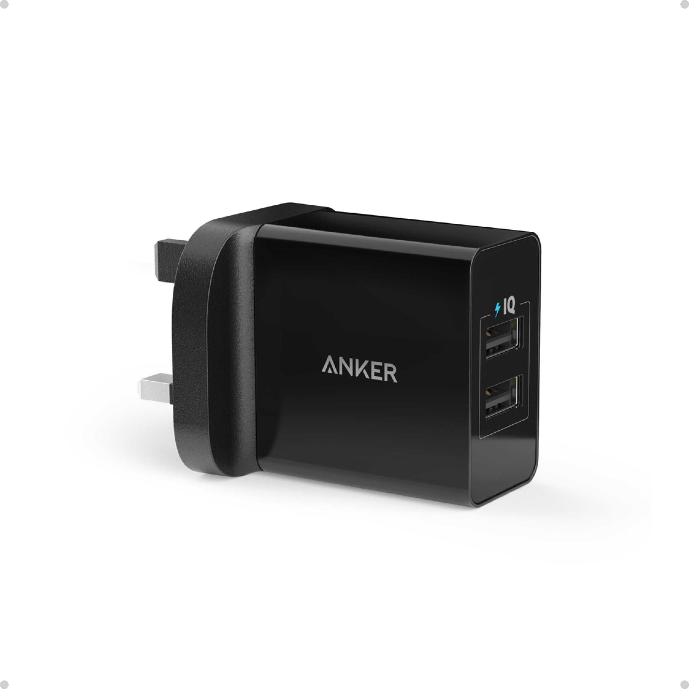 Anker USB Charger 4.8A/24W 2-Port USB Wall Charger and PowerIQ Technology for iPhone XS/XS Max/XR/X / 8/8 Plus / 7, iPad Air 2 / mini 3, Galaxy Note 5/4, Nexus, HTC M9, Motorola, LG and More
