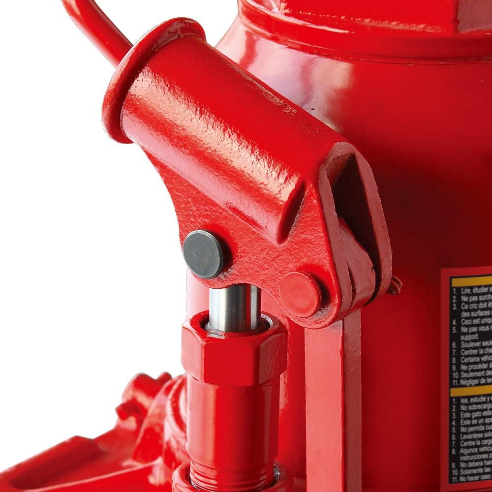 BIG RED T92007A Torin Hydraulic Stubby Low Profile Welded Bottle Jack, 20 Ton (40,000 lb) Capacity, Red: Automotive