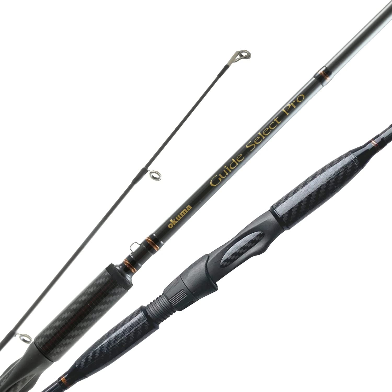 Photo 1 of **MISSING TIP** OKUMA GSP-S-902M Guide Select Pro Salmon Rods, Black, 9'