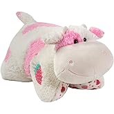 Pillow Pets 30” Jumboz Sweet Scented Strawberry Milkshake Cow Stuffed Animal Plush Toy