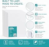 EXERZ 24x30cm Canvas Panels 6pcs 3mm 280GSM 100% Cotton Triple Primed view 6