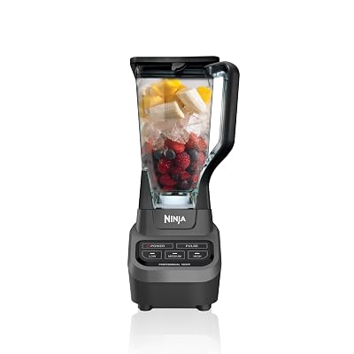 Ninja Professional Blender 1000W, Total Crushing Technology- Smoothies, Ice Crushing & Frozen Fruit, Full-Size Countertop Blender, 72-oz. Pitcher, Black & Grey, BL610