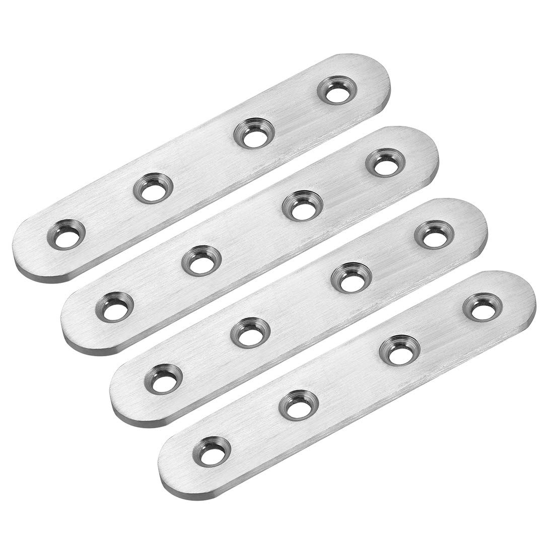 Sourcingmap Repair Plate, 100mm x 20mm, Flat Fixing Mending Bracket Connector with Screws, 4 Pcs