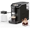 GarveeTech Fully Automatic Espresso Machine, Coffee Espresso Machine with Automatic Milk Frother for Latte, Cappuccino, Built-in Grinder, One-Touch Single/Double Shot for Espresso, 7 Coffee Varieties
