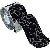 THERABAND Kinesiology Tape for Shoulder, Back &amp; Knee, 2", Black/Grey | Elastic kinesiology tape for knee, shoulder and back - flexible support that moves with the muscle