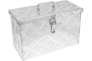 Edicapo 16 Inch Aluminum Tool Box for ATV Truck and Trailer Heavy Duty Truck Bed Tool Box Storage Organizer with Top Handle - Slive (16.7"x11.4"x8.6")