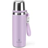 Stainless Steel thermo Bottles with cup 700ml/23.7oz Vacuum Insulated Bottle for hot and cold coffee drink water thermo flask with cup.(Purple,700ml)