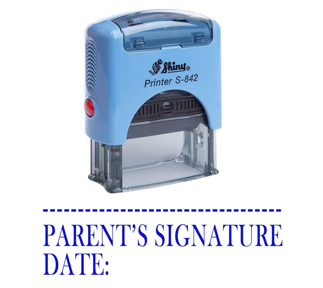 Parent's Signature Date Shiny Self Inking Rubber Stamp Office Stationary Stamp