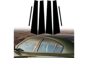 AMSPRAC Door Pillar Covers fit for Dodge Charger 2011-2021,Exterior Molding Anti-Scratch Trim, 6PCS Window Outer Pillar Panel Set,Glossy Black