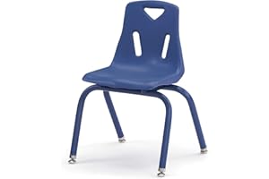 Jonti-Craft Berries 8124JC1003 Stacking Chair with Powder-Coated Legs, 14" Height, Blue