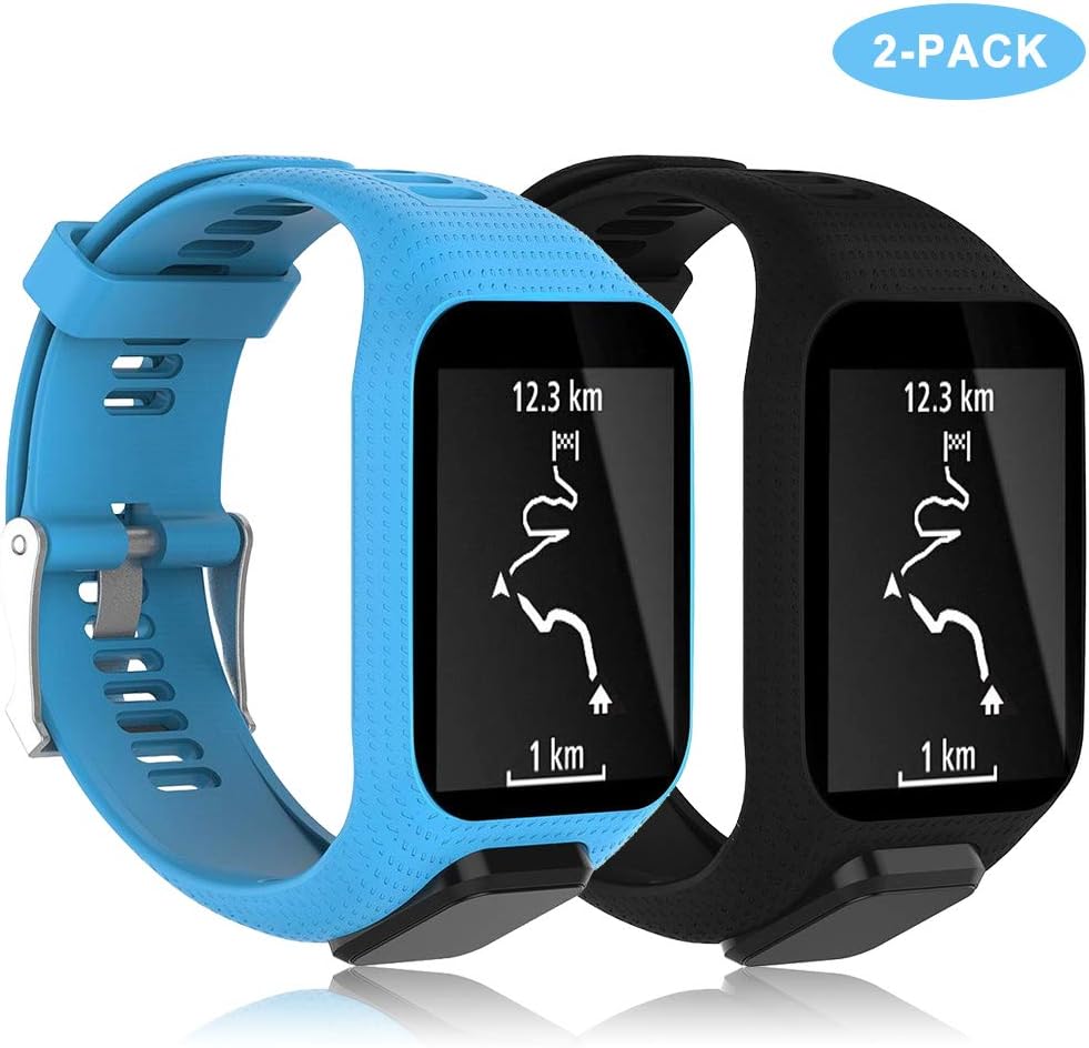 TOPsic TomTom Strap, Silicone Watch Band Replacement Strap for TomTom Runner 3, TomTom Spark 3, TomTom Runner 2, TomTom Spark, TomTom Golfer 2, TomTom Adventurer