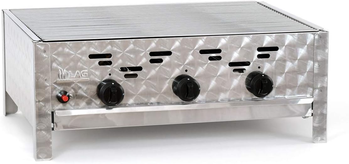 LAG Gasgrill 11kW mit Grillrost 3-flammig Gasgrill Grill Gastrobräter Profigrill Verein
