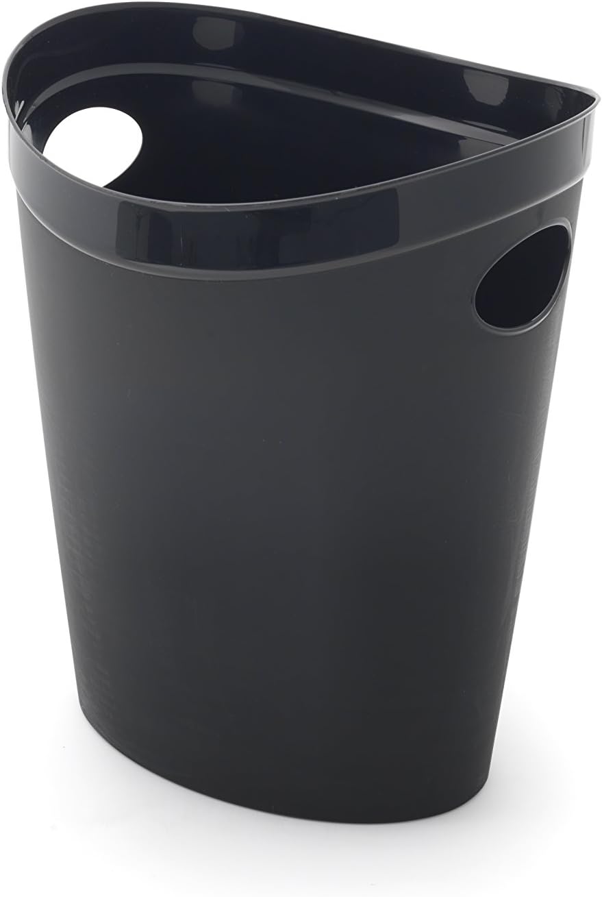 Addis Waste Paper Bin 12 L Black UK Made Plastic Modern Office Bathroom