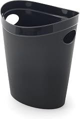 Addis Waste Paper Bin 12 L Black UK Made Plastic Modern Office Bathroom