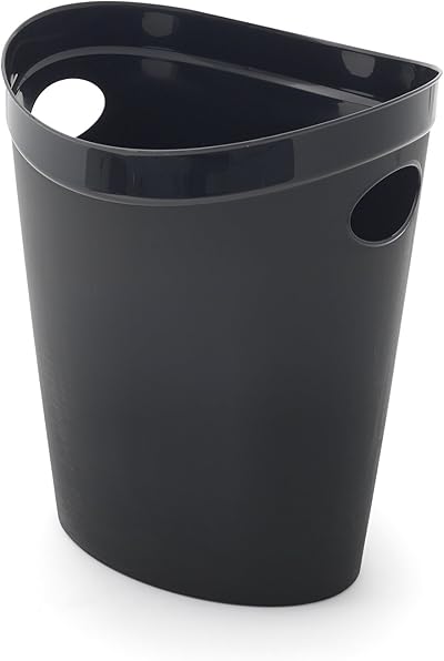Addis Waste Paper Bin 12 L Black UK Made Plastic Modern Office Bathroom