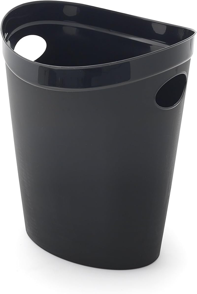 Addis Waste Paper Bin 12 L Black UK Made Plastic Modern Office Bathroom