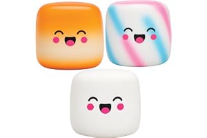 Squeeze Please 3 Pack Scented Marshmallow Stress Relief Fidget Squishy Toy | Slow Rising Squishy Autism Toys, Fidget Toys for