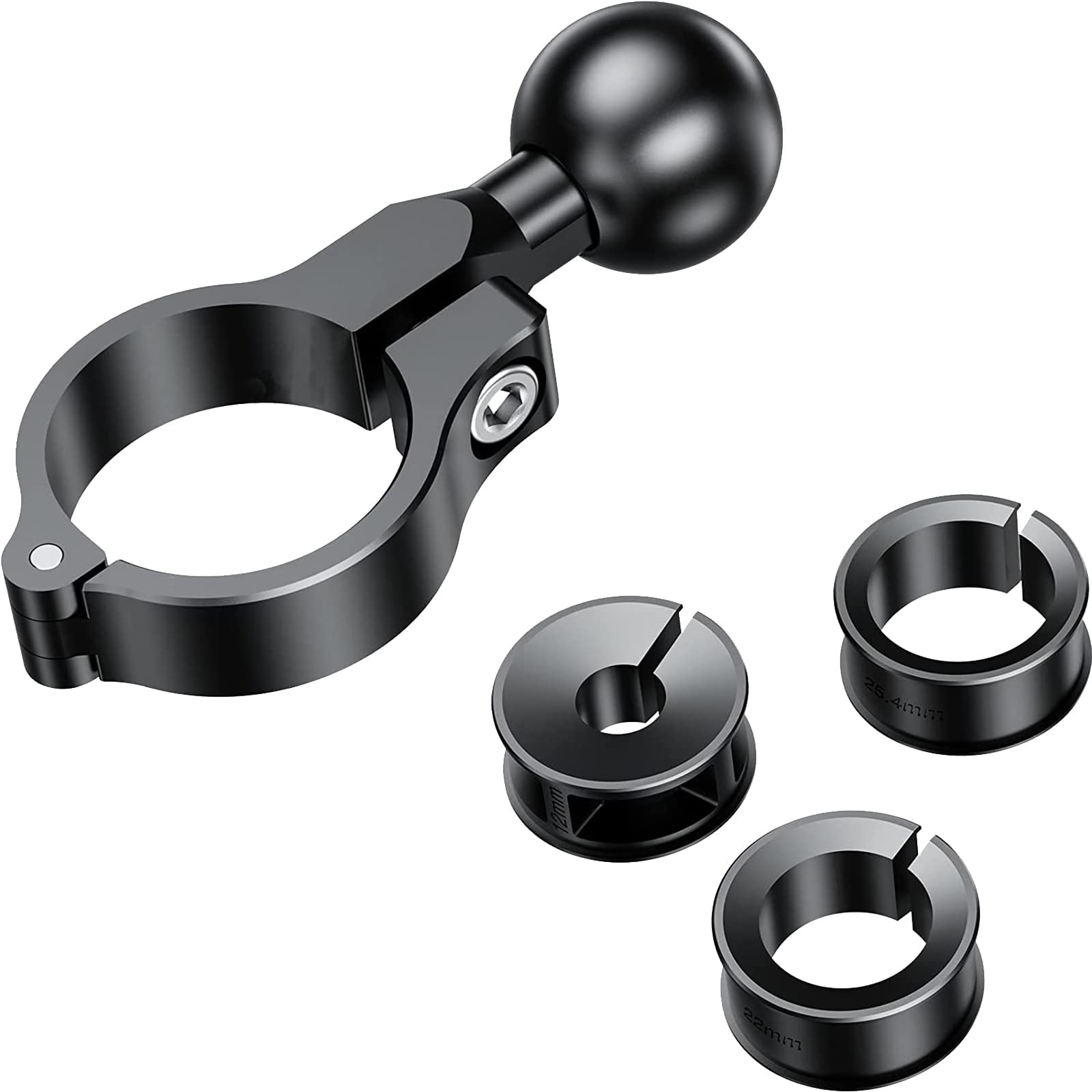 1 inch Ball Mount Accessories Aluminum Suitable for Handlebars 0.5 inch to 1.26 inch Diameter Handlebar Mount Compatible with RAM Bracket Arm Systems