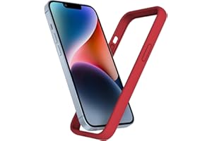 K TOMOTO Compatible with iPhone 13/13 Pro Bumper Case (6.1 Inch), Liquid Silicone Protective Frame [Raised Edge & Drop Protection] Silky and Soft Touch, Red