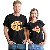 Tstars Pizza Couple Shirts - The Missing Piece Matching Set for Him & Her - Gift for Anniversary or Valentine's Day