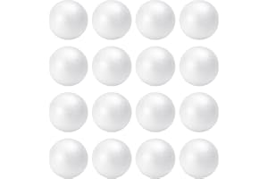 TFARC FOAM 2 Inch Craft Foam Balls 16-Pack, Polystyrene Balls for DIY Crafts School Supplies Decorations(White)