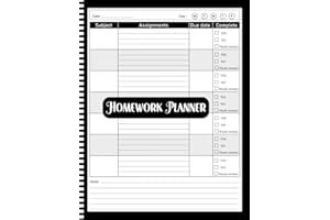 Homework Planner for ADHD Students: Undated Assignment Journal Notebook