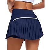 JoyGirl Womens Pleated Tennis Skirt with Shorts High Waisted Golf Skort Mini Skirt Workout Skirt Athletic Skorts with Pockets