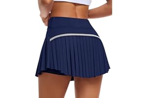 JoyGirl Womens Pleated Tennis Skirt with Shorts High Waisted Golf Skort Mini Skirt Workout Skirt Athletic Skorts with Pockets