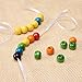Outus 1000 Pieces Round Wood Beads Assorted Color Wooden Beads for DIY Jewelry Making, 8 mm, 10 mm and 12 mm