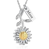 shajwo Sunflower Urn Necklace for Ashes for Women Cremation Jewelry for Human Ashes Memorial Keepsake Pendant